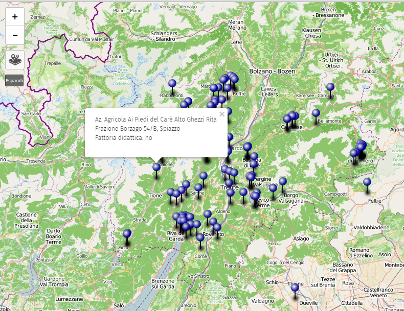 OpenStreetMap e Agritur